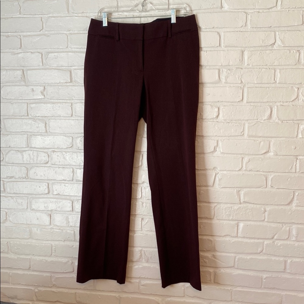 Ann Taylor Loft Burgundy Julie Trousers - 8